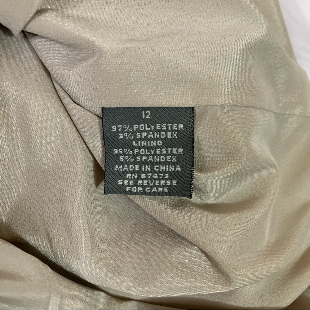 Taylor Gold Shimmer Cocktail Dress - Picture 10 of 10
